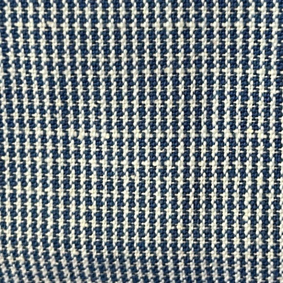 Vintage Blue Houndstooth 70s Square Neck Tank Top - Picture 14 of 15